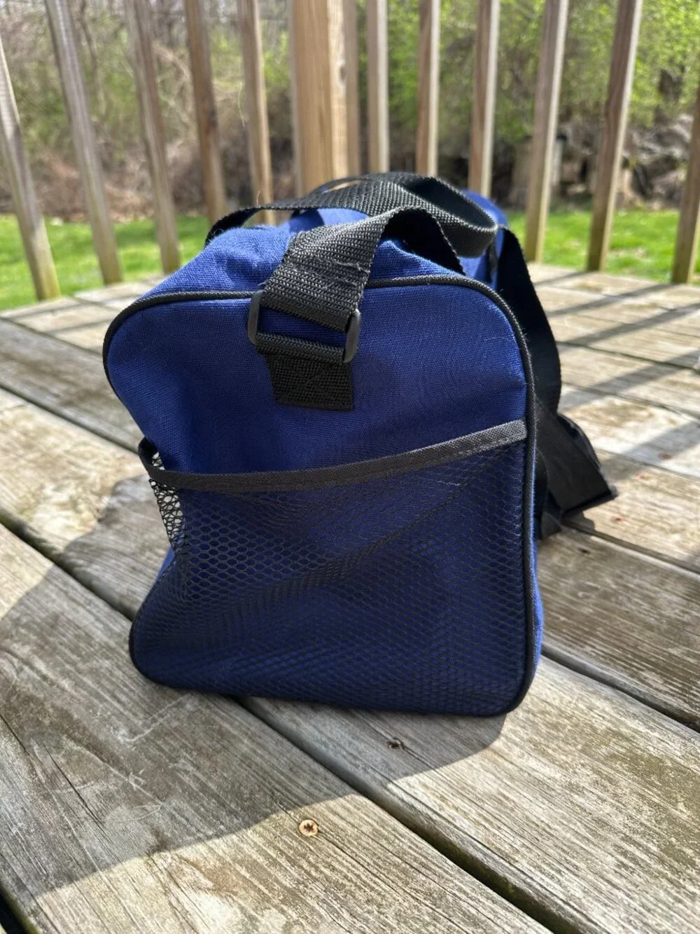 Vintage Winnie the Pooh Duffle Bag 90's Blue Pockets Tote 90's